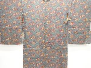 アンティーク　草花模様長羽織